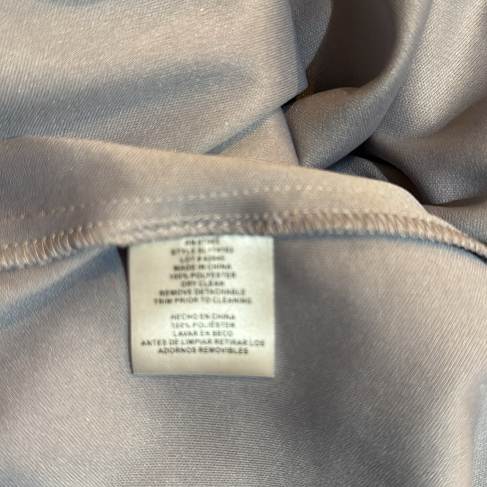 NWT SLNY Halter Neckline Sleeveless Dress In Gray Silver Size 8 - Picture 11 of 11